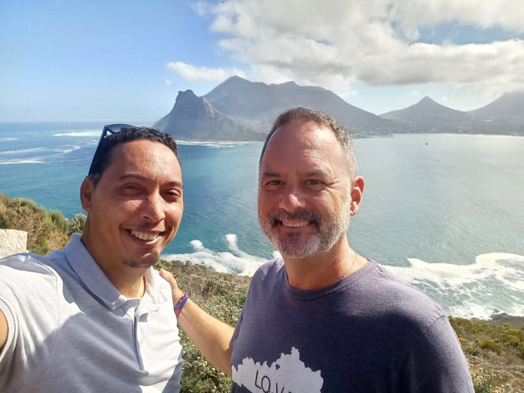 Shahied showing Michael around Cape Town